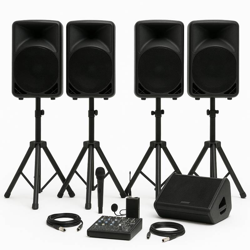 4 Speaker pa hire