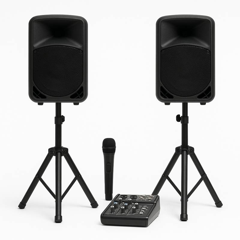2 Speaker PA System Hire
